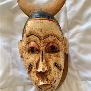 Wood tribal mask from Ivory Coast
